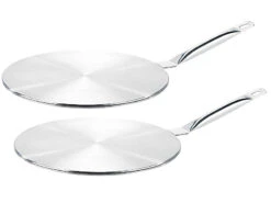 Rosenstein & Söhne Adapter Induktion:Universal-Adapterplatte Für Induktionskochfelder, 24 Cm, 2er-Set