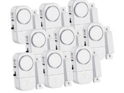 VisorTech Türalarm:9er-Set Mini-Tür- Und Fensteralarme, 95 Db, 2 Jahre Batterielaufzeit