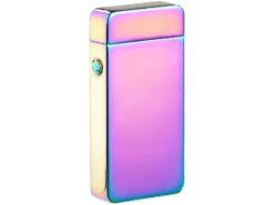 PEARL Elektrisches Feuerzeug:Elektronisches USB-Feuerzeug Mit Doppeltem Lichtbogen & Akku, Violett -Einrichtungsgeschäft nx8776 0