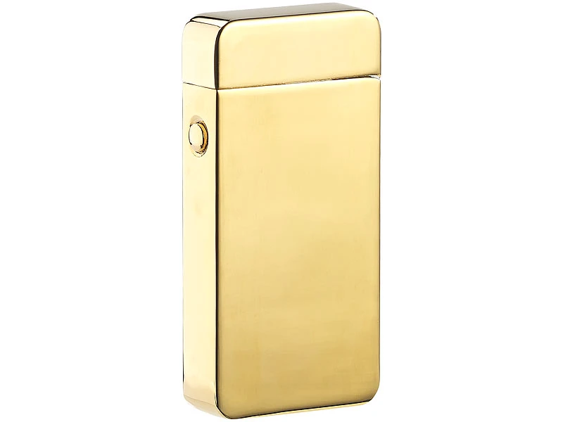 PEARL USB Zigarettenanzünder:2er Pack Elektronisches USB-Feuerzeug Mit Akku, Golden 5 PEARL USB Zigarettenanzünder:2er Pack Elektronisches USB-Feuerzeug Mit Akku, Golden – Bild 3
