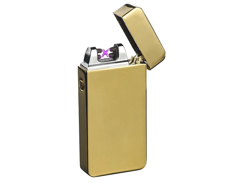 PEARL USB Zigarettenanzünder:2er Pack Elektronisches USB-Feuerzeug Mit Akku, Golden 12 PEARL USB Zigarettenanzünder:2er Pack Elektronisches USB-Feuerzeug Mit Akku, Golden – Bild 10