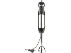 Rosenstein & Söhne Mixstab:Elektrischer 2in1-Stabmixer Und Spiralschneider, 400 Watt, Edelstahl -Einrichtungsgeschäft nx8804 4