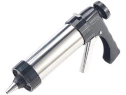 Rosenstein & Söhne Gebäckspritze:Edelstahl-Gebäckpresse & -Garnierspritze Mit 8 Schablonen Und 8 Tüllen -Einrichtungsgeschäft nx8805 0