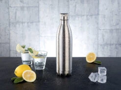 Rosenstein & Söhne Edelstahlflasche:Doppelwandige Vakuum-Isolierflasche Aus Edelstahl, 750 Ml, BPA-frei -Einrichtungsgeschäft nx8876 5