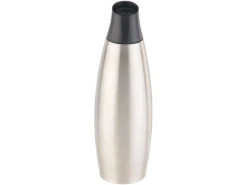 Carlo Milano Edelstahl Trinkflasche:Design-Thermo-Isolierflasche Mit Klick-Verschluss, Edelstahl, 650 Ml