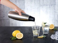 Carlo Milano Edelstahl Trinkflasche:Design-Thermo-Isolierflasche Mit Klick-Verschluss, Edelstahl, 650 Ml -Einrichtungsgeschäft nx8877 4