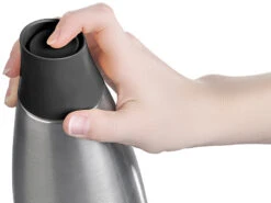 Carlo Milano Edelstahl Trinkflasche:Design-Thermo-Isolierflasche Mit Klick-Verschluss, Edelstahl, 650 Ml -Einrichtungsgeschäft nx8877 7