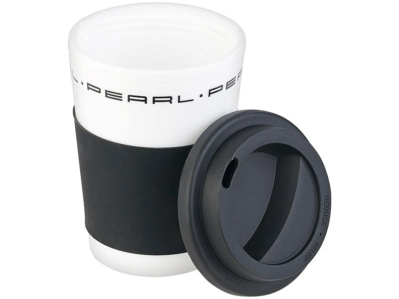 PEARL Kaffee-to-Go-Becher:4er-Set Coffee-to-go-Becher Mit Deckel, 350 Ml, Doppelwandig, BPA-frei 5 PEARL Kaffee-to-Go-Becher:4er-Set Coffee-to-go-Becher Mit Deckel, 350 Ml, Doppelwandig, BPA-frei – Bild 3