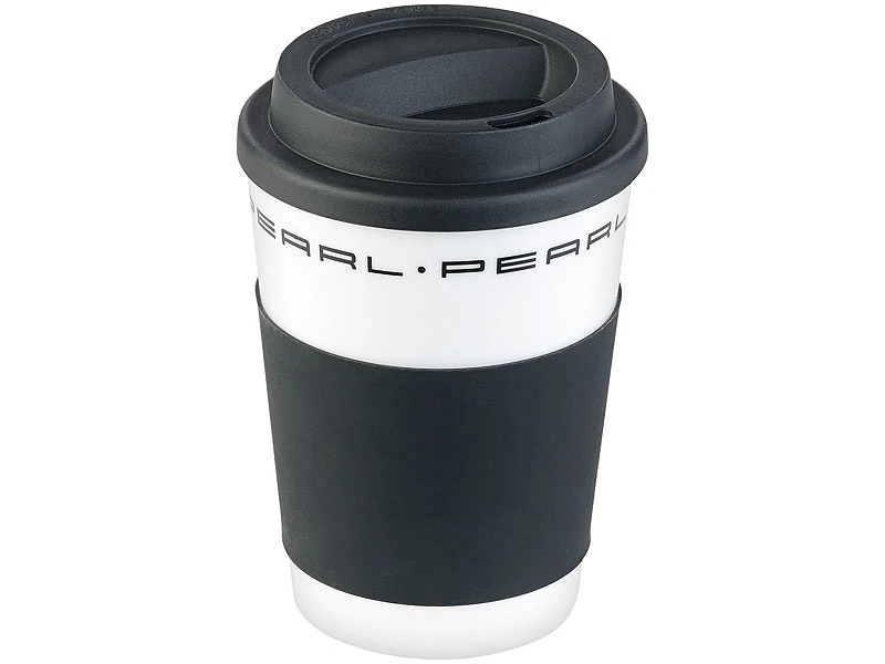 PEARL Kaffee-to-Go-Becher:4er-Set Coffee-to-go-Becher Mit Deckel, 350 Ml, Doppelwandig, BPA-frei 6 PEARL Kaffee-to-Go-Becher:4er-Set Coffee-to-go-Becher Mit Deckel, 350 Ml, Doppelwandig, BPA-frei – Bild 4