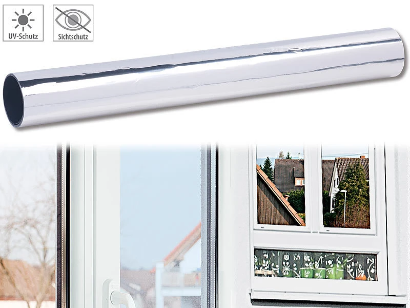 Infactory Sonnenschutzfolien:Selbsthaftende Isolier-Spiegelfolie Mit Sicht-/UV-Schutz, 40 X 200 Cm 3 Infactory Sonnenschutzfolien:Selbsthaftende Isolier-Spiegelfolie Mit Sicht-/UV-Schutz, 40 X 200 Cm