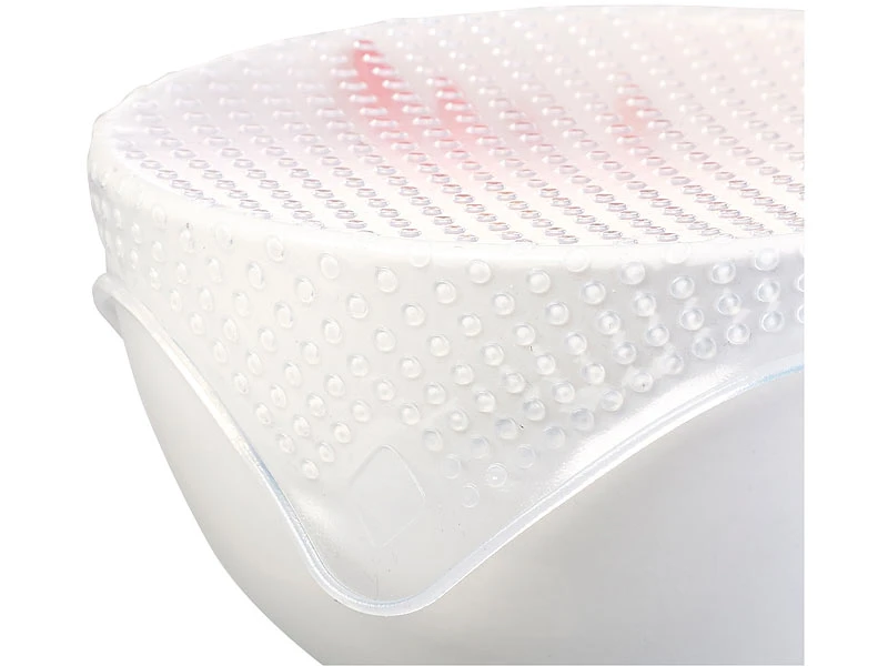 Rosenstein & Söhne Silicondeckel:12er-Set Wiederverwendbare Silikon-Frischhaltefolien, 3 Größen 7 Rosenstein & Söhne Silicondeckel:12er-Set Wiederverwendbare Silikon-Frischhaltefolien, 3 Größen – Bild 5