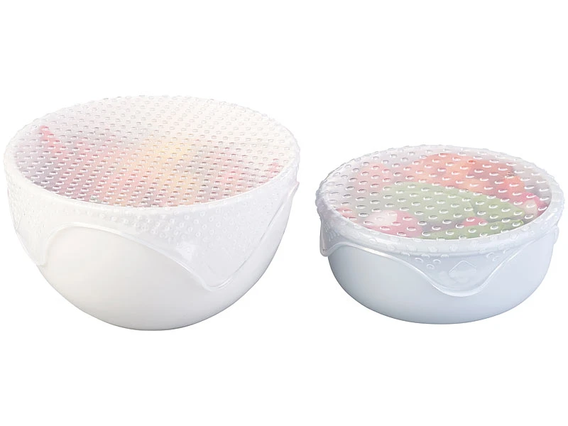 Rosenstein & Söhne Silicondeckel:12er-Set Wiederverwendbare Silikon-Frischhaltefolien, 3 Größen 12 Rosenstein & Söhne Silicondeckel:12er-Set Wiederverwendbare Silikon-Frischhaltefolien, 3 Größen – Bild 10