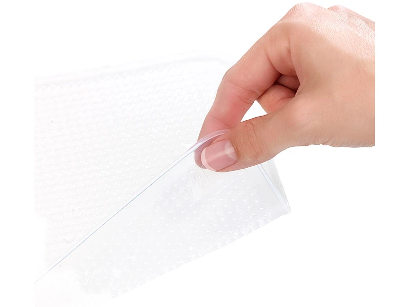 Rosenstein & Söhne Silicondeckel:12er-Set Wiederverwendbare Silikon-Frischhaltefolien, 3 Größen 10 Rosenstein & Söhne Silicondeckel:12er-Set Wiederverwendbare Silikon-Frischhaltefolien, 3 Größen – Bild 8