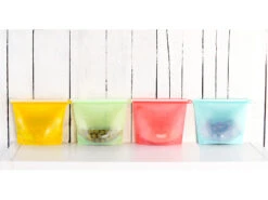 Rosenstein & Söhne Silikon Gefrierbeutel:8er-Set Silikon-Lebensmittelbeutel, Wiederverschließbar, 1.000 Ml -Einrichtungsgeschäft nx8997 16