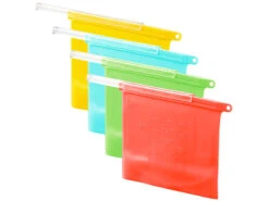 Rosenstein & Söhne Silikon Gefrierbeutel:8er-Set Silikon-Lebensmittelbeutel, Wiederverschließbar, 1.000 Ml -Einrichtungsgeschäft nx8997 8