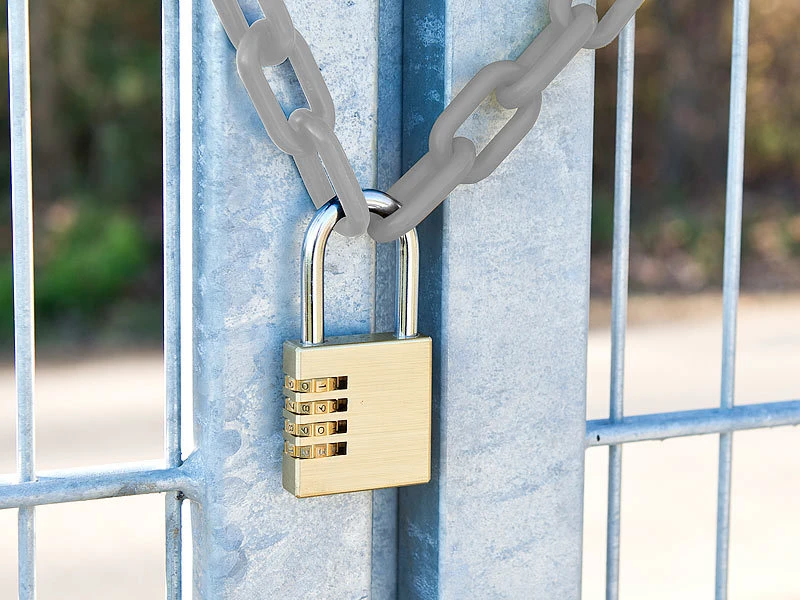 AGT Zahlenschloss 4 Stellig:Vorhänge-Schloss Aus Messing Mit 4-stelligem Zahlen-Code, 50 Mm 4 AGT Zahlenschloss 4 Stellig:Vorhänge-Schloss Aus Messing Mit 4-stelligem Zahlen-Code, 50 Mm – Bild 2