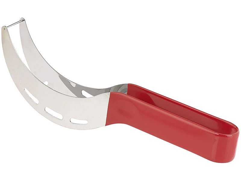 PEARL Wassermelonen Messer:2er-Set 2in1-Wassermelonenschneider Und Servierzange Aus Edelstahl 5 PEARL Wassermelonen Messer:2er-Set 2in1-Wassermelonenschneider Und Servierzange Aus Edelstahl – Bild 3
