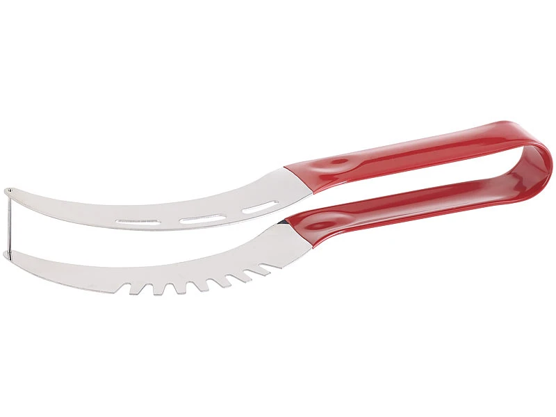PEARL Wassermelonen Messer:2er-Set 2in1-Wassermelonenschneider Und Servierzange Aus Edelstahl 7 PEARL Wassermelonen Messer:2er-Set 2in1-Wassermelonenschneider Und Servierzange Aus Edelstahl – Bild 5