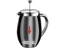 Rosenstein & Söhne Isolierkanne:Thermo-Kaffeebereiter, French-Press, Edelstahl, Doppelwandig, 1 Liter 12 Rosenstein & Söhne Isolierkanne:Thermo-Kaffeebereiter, French-Press, Edelstahl, Doppelwandig, 1 Liter -Einrichtungsgeschäft nx9168 4