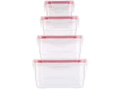 Rosenstein & Söhne Dosen Set:2er-Set 8 Frischhaltedosen-Set Mit Clip-Deckel, BPA-frei 13 Rosenstein & Söhne Dosen Set:2er-Set 8 Frischhaltedosen-Set Mit Clip-Deckel, BPA-frei -Einrichtungsgeschäft nx9169 4