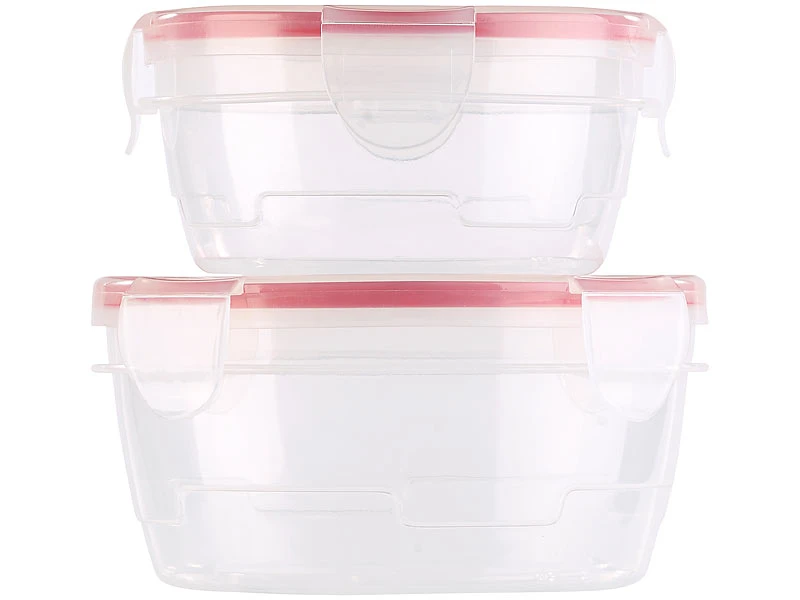 Rosenstein & Söhne Dosen Set:2er-Set 8 Frischhaltedosen-Set Mit Clip-Deckel, BPA-frei 8 Rosenstein & Söhne Dosen Set:2er-Set 8 Frischhaltedosen-Set Mit Clip-Deckel, BPA-frei – Bild 6