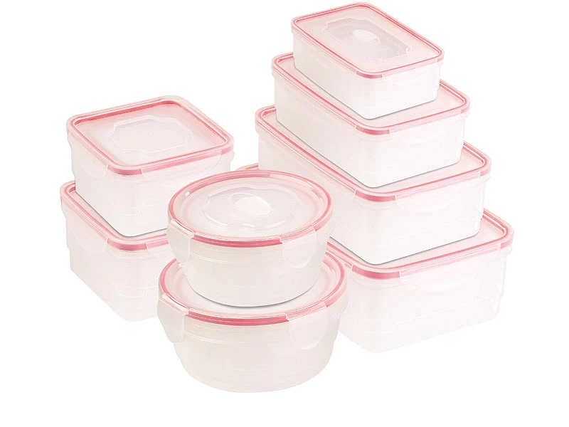 Rosenstein & Söhne Dosen Set:2er-Set 8 Frischhaltedosen-Set Mit Clip-Deckel, BPA-frei 10 Rosenstein & Söhne Dosen Set:2er-Set 8 Frischhaltedosen-Set Mit Clip-Deckel, BPA-frei – Bild 8