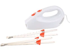 Rosenstein & Söhne Profi-Elektromesser:Elektromesser Mit 2 Edelstahl-Doppelklingen (Versandrückläufer) -Einrichtungsgeschäft nx9202 2 1