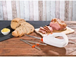 Rosenstein & Söhne Profi-Elektromesser:Elektromesser Mit 2 Edelstahl-Doppelklingen (Versandrückläufer) -Einrichtungsgeschäft nx9202 4 1