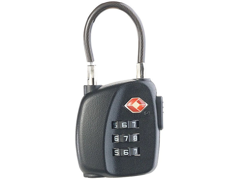 AGT Kofferschlösser:3er-Set TSA-Koffer- & Gepäck-Schlösser Mit Zahlencode Und Stahlkabel 7 AGT Kofferschlösser:3er-Set TSA-Koffer- & Gepäck-Schlösser Mit Zahlencode Und Stahlkabel – Bild 5