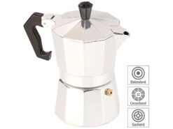 Rosenstein & Söhne Herdplatte:Elektrische Mini-Einzel-Kochplatte & Espresso-Kocher, 500 W, 3 Tassen -Einrichtungsgeschäft nx9253 5