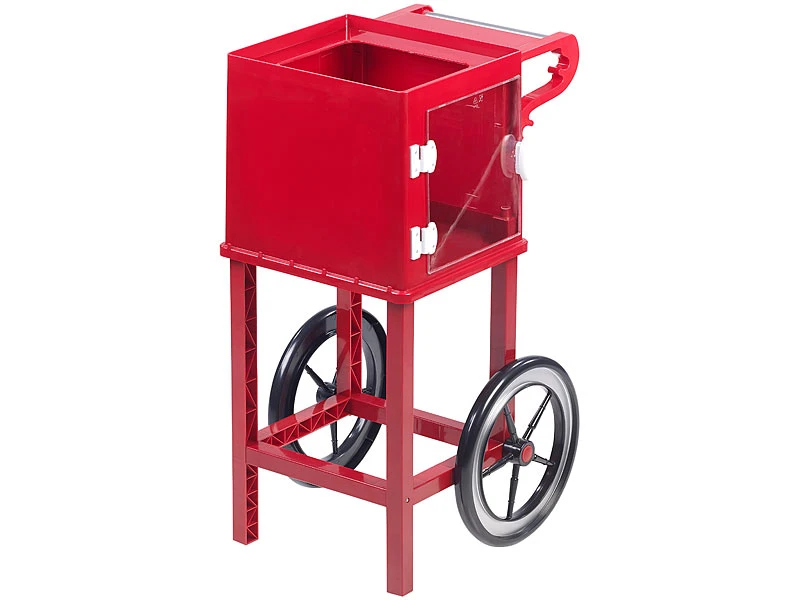 Rosenstein & Söhne Retro Popcorn Maker:Rollwagen Im Retro-Design Für Popcorn-Maschine "Cinema" & "Movie", Rot 3 Rosenstein & Söhne Retro Popcorn Maker:Rollwagen Im Retro-Design Für Popcorn-Maschine "Cinema" & "Movie", Rot