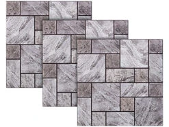 Infactory Klebefliese:Selbstklebende 3D-Steinwandoptik-Fliesenaufkleber, 30x 30 Cm, 10er-Set -Einrichtungsgeschäft nx9402 0 1