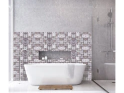 Infactory Bad Folie Selbstklebend:Selbstklebende 3D-Steinwandoptik-Fliesenaufkleber, 30 X 30cm, 20er-Set -Einrichtungsgeschäft nx9402 2