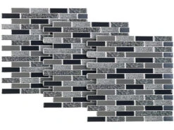 Infactory Selbstklebende Fliesen:Selbstklebende 3D-Steinoptik-Fliesenaufkleber, 25,5x 25,5 Cm, 10er-Set -Einrichtungsgeschäft nx9403 1