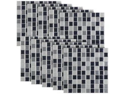 Infactory 3D Klebefolie Küche:Selbstklebende 3D-Mosaik-Glitzer-Fliesenaufkleber, 26 X 26cm, 20er-Set -Einrichtungsgeschäft nx9404 4