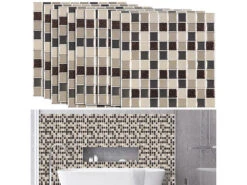 Infactory 3D Fliesenfolien Küche:Selbstklebende 3D-Mosaik-Glitzer-Fliesenaufkleber, 26 X 26cm, 20er-Set 13 Infactory 3D Fliesenfolien Küche:Selbstklebende 3D-Mosaik-Glitzer-Fliesenaufkleber, 26 X 26cm, 20er-Set -Einrichtungsgeschäft nx9405 3 1