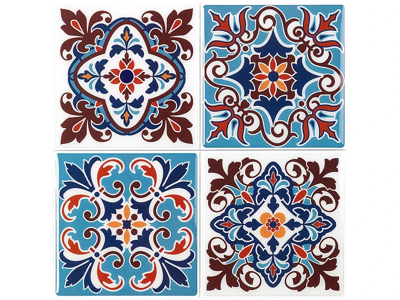 Infactory 3D Klebefolien Küche:Selbstklebende 3D-Mandala-Fliesenaufkleber, 25,5 X 25,5 Cm, 15er-Set 6 Infactory 3D Klebefolien Küche:Selbstklebende 3D-Mandala-Fliesenaufkleber, 25,5 X 25,5 Cm, 15er-Set – Bild 4