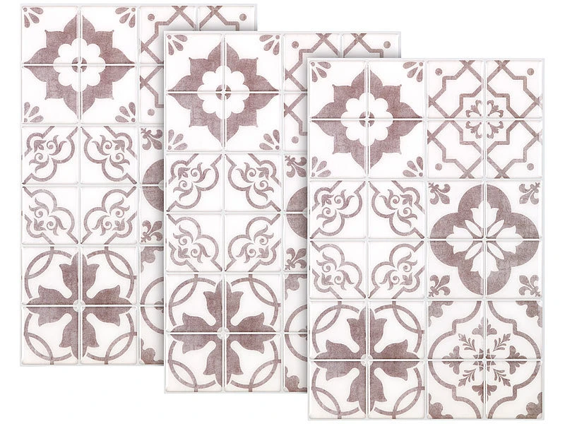 Infactory Selbstklebende Folie:Selbstklebende 3D-Bordüre-Fliesenaufkleber, 29,5 X 19,5 Cm, 3er-Set 3 Infactory Selbstklebende Folie:Selbstklebende 3D-Bordüre-Fliesenaufkleber, 29,5 X 19,5 Cm, 3er-Set