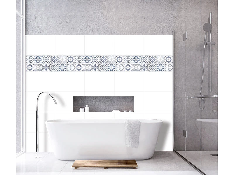 Infactory Fliesenfolie:Selbstklebende 3D-Bordüre-Fliesenaufkleber, 29,5 X 19,5 Cm, 10er-Set 6 Infactory Fliesenfolie:Selbstklebende 3D-Bordüre-Fliesenaufkleber, 29,5 X 19,5 Cm, 10er-Set – Bild 4