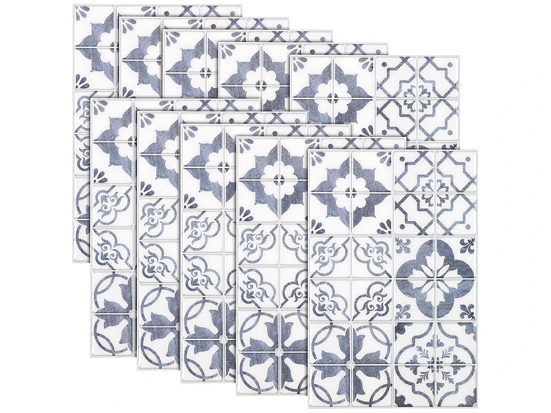 Infactory Fliesenfolie:Selbstklebende 3D-Bordüre-Fliesenaufkleber, 29,5 X 19,5 Cm, 10er-Set 4 Infactory Fliesenfolie:Selbstklebende 3D-Bordüre-Fliesenaufkleber, 29,5 X 19,5 Cm, 10er-Set – Bild 2