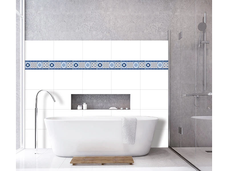 Infactory Fliesenimitat:Selbstklebende 3D-Bordüre-Fliesenaufkleber, 31 X 12 Cm, 3er-Set 5 Infactory Fliesenimitat:Selbstklebende 3D-Bordüre-Fliesenaufkleber, 31 X 12 Cm, 3er-Set – Bild 3