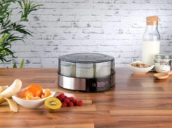 Rosenstein & Söhne Joghurtzubereiter:Joghurt-Maker Mit Zeitschaltuhr, 7 Portionsgläser Je 190 Ml, 20 Watt -Einrichtungsgeschäft nx9454 5