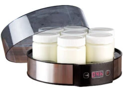 Rosenstein & Söhne Joghurtzubereiter:Joghurt-Maker Mit Zeitschaltuhr, 7 Portionsgläser Je 190 Ml, 20 Watt