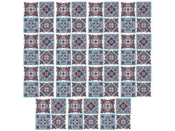 Infactory 3D Klebefolien Küche:Selbstklebende 3D-Mandala-Fliesenaufkleber, 25,5 X 25,5 Cm, 15er-Set