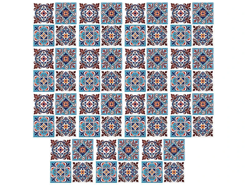 Infactory 3D Klebefolien Küche:Selbstklebende 3D-Mandala-Fliesenaufkleber, 25,5 X 25,5 Cm, 15er-Set 3 Infactory 3D Klebefolien Küche:Selbstklebende 3D-Mandala-Fliesenaufkleber, 25,5 X 25,5 Cm, 15er-Set