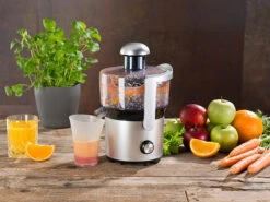Rosenstein & Söhne Juicer:Elektrischer Zentrifugal-Entsafter, 2 Stufen Bis 16.580 Upm, 350 Watt -Einrichtungsgeschäft nx9527 8
