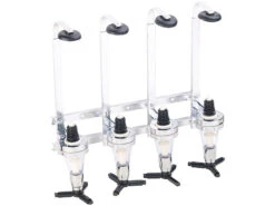 Rosenstein & Söhne Bar Butler:Aluminium-Flaschenhalter Und Dosierer, 4-fach, Für Wandmontage -Einrichtungsgeschäft nx9528 1