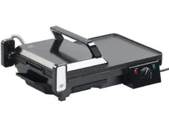 Rosenstein & Söhne Tischgrill Toaster:Elektrischer 2in1-Tischgrill Mit Kontaktgrill, Grillplatte, 2.000 Watt -Einrichtungsgeschäft nx9700 2