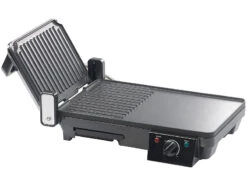 Rosenstein & Söhne Tischgrill Toaster:Elektrischer 2in1-Tischgrill Mit Kontaktgrill, Grillplatte, 2.000 Watt -Einrichtungsgeschäft nx9700 5