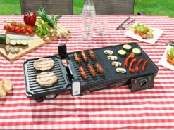 Rosenstein & Söhne Elektrischer 2in1-Tischgrill Mit Kontaktgrill, Versandrückläufer -Einrichtungsgeschäft nx9700 6 1